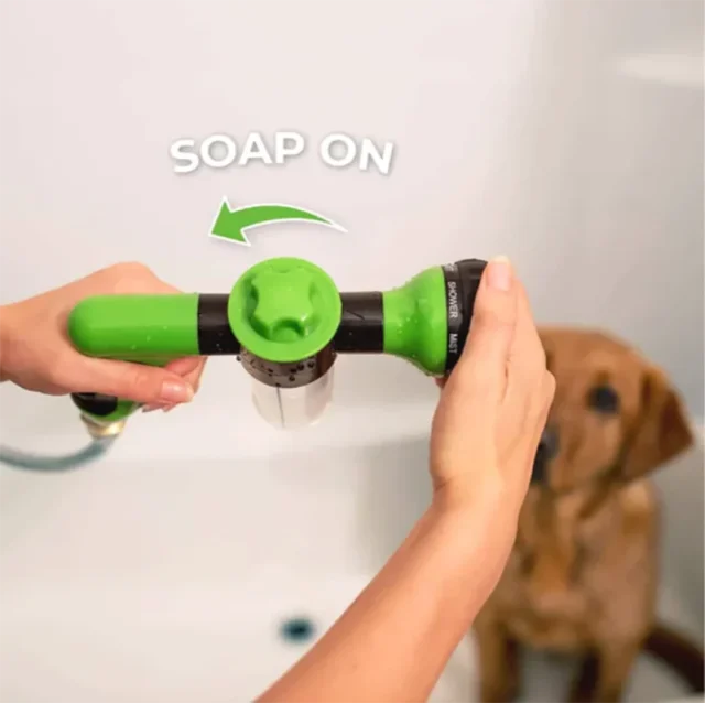 High-pressure Sprayer Nozzle Hose dog shower Gun 3 Mode Adjustable Pet Wash Cleaning bath Water Foam Soap Sprayer dog clean tool - Image 5