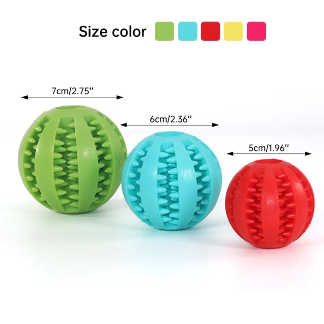 Pet Dog Toy Interactive Rubber Balls for Small Medium Dogs Cat Chewing Toys Pet Tooth Cleaning Indestructible Dog Food Balls - Image 6