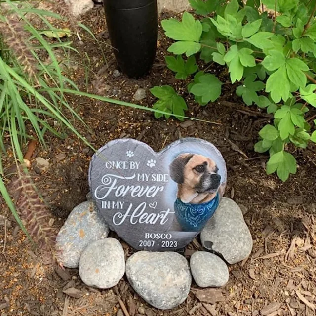 Custom Dog Memorial Stone Dog/Cat Memorial Gifts for Loss of Dog Pet Memorial Gifts Cemetery Decorations for Grave - Image 2