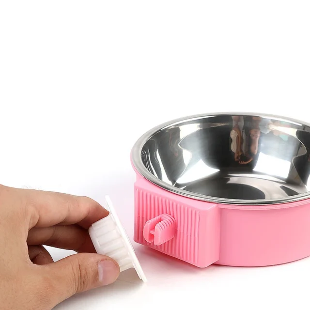 Pet Feeding Bowl Hanging Non-Slip Cats Dogs Food Bowls Stainless Steel Puppy Water Feeder Can Be Fixed On The Cage Pets Supplies - Image 6