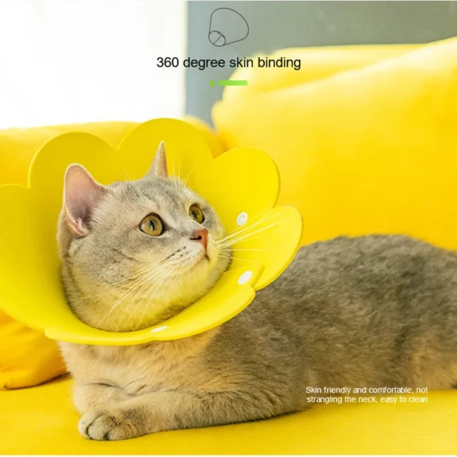 Flower Shaped Cat Recovery Collar Elizabethan Collar Wound Healing Protective Cone for Kitten Puppy Pet Protective Collar Neck - Image 4