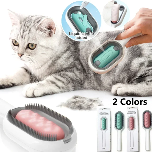 Dog Grooming Comb Creative Update Cat with Water Tank Double Sided Hair Removal Brush Kitten Pet Supplies Accessories