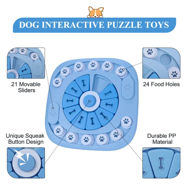 Dog Puzzle Toys Interactive Treat Dispensing Dog Toys for Large Medium Small Dogs Educational Slow Food Training Pet Products - Image 2