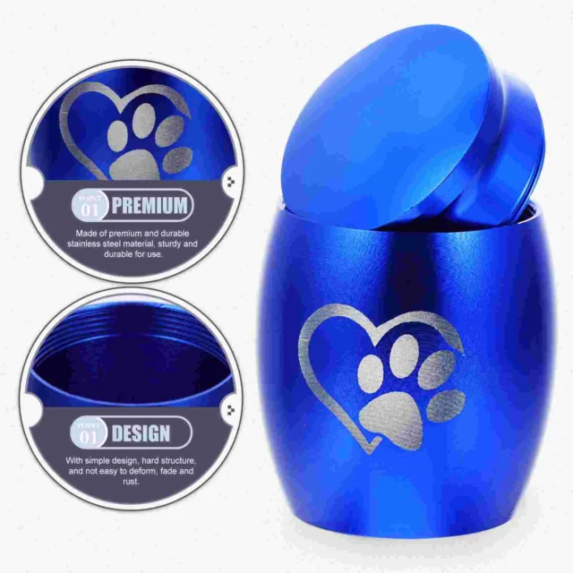 Dog Cremation Box Ashes Small Urn Stainless Steel Pet Urns Memorial Ornament Cat Minature Gifts Mini Keepsake - Image 3