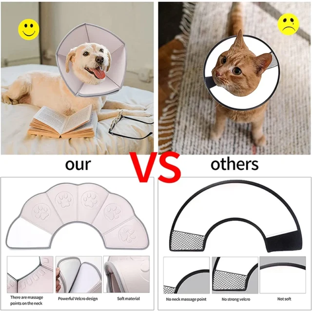 New Generation Cat Dog Cone Collar Adjustable Protective After Surgery Prevent Pets From Bite Licking Scratching Touching Wound - Image 2