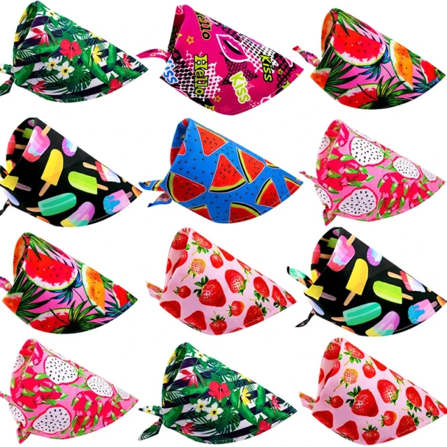 1 Pcs Dog Bandanas Summer Dog Accessories Cotton Pet Dog Bandana Scarf Small Dogs Cats Bibs Pet Accessories Bandanas For Dogs - Image 4