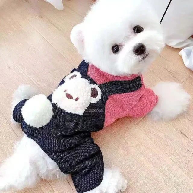 Clothes for dogs, cute winter pajamas for small dogs and cats, warm and breathable, dog accessories, dog‘s coats - Image 5