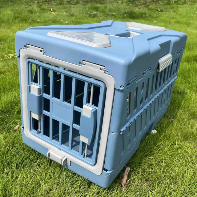 Pet Supplies Car Portable Cat Cage Portable Foldable Flight Case Breathable Kennel For Outing Pet Check-in Box - Image 4