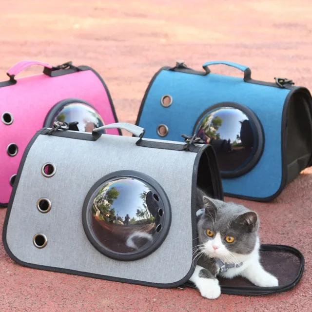 Transparent Cat Backpack Fashion Pet Cat Bag Carrier For Cats Space Capsule Foldable Breathable Pets Travel Bags Outdoor - Image 5