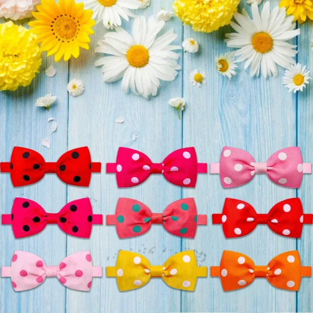 10pcs Pet Accessories Small Dog Bow Tie For Puppy Dog Bowties Collar Adjustable Girl Dogs Bowtie For Cat Dog Collar Pet Supplier - Image 6