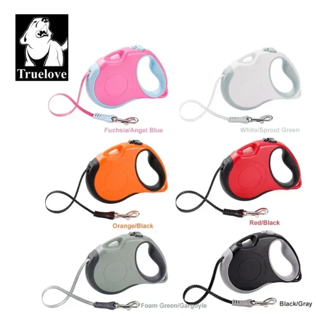 Truelove Tangle Free Retractable Dog Leash 16 Ft Strong Nylon Tape One-Handed Brake Pause Lock Dog Cat Owners Reliable TLL5001 - Image 2