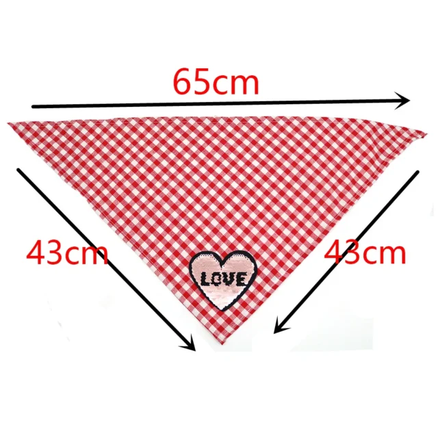 1 Pcs Pet Dog Bandana Valentine's Day Love Heart Design Cat Dog Bandana Scarf Pet Grooming Dog Accessories Dog Bibs - Image 6