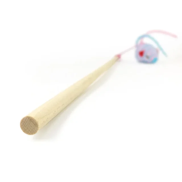 1Pcs Pet Cat Teaser Mouse Toys Wood Wand Cat Catcher Teaser Rod Stick Cat Interactive Toys Mice Scratching Wand Cat Toys - Image 6