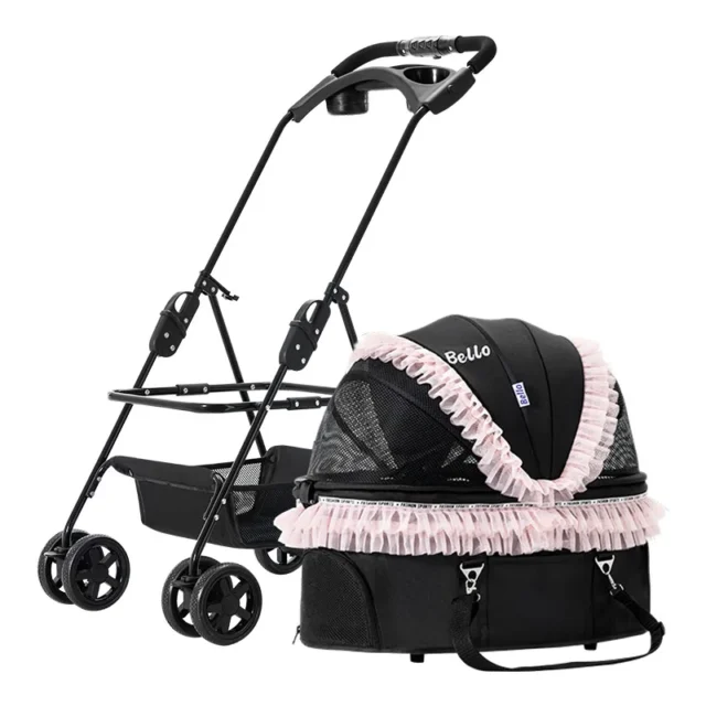 Princess series car bag split universal wheel cat and dog cart pet cart - Image 3