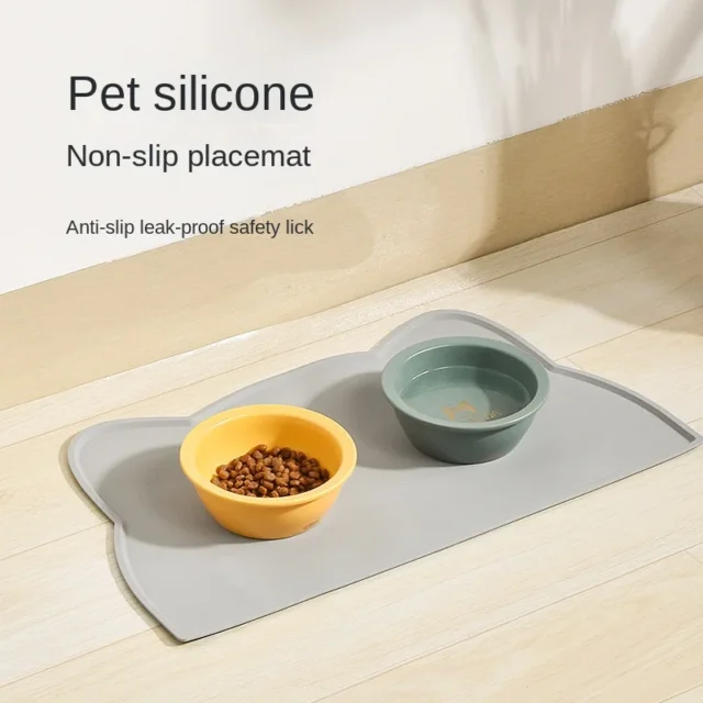 Pet Silicone Food Mat Portable Waterproof Leak-Proof Non-Slip Feeding Mats Bowl Pad Cushion For Cats Dogs Pet Items - Image 3