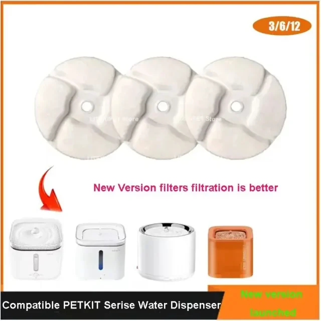 6/12pcs Replacement Filters Units Compatible with PETKIT EVERSWEET 2 3 SOLO 5 6 Cat Water Fountain Dispenser multiple filtration - Image 5