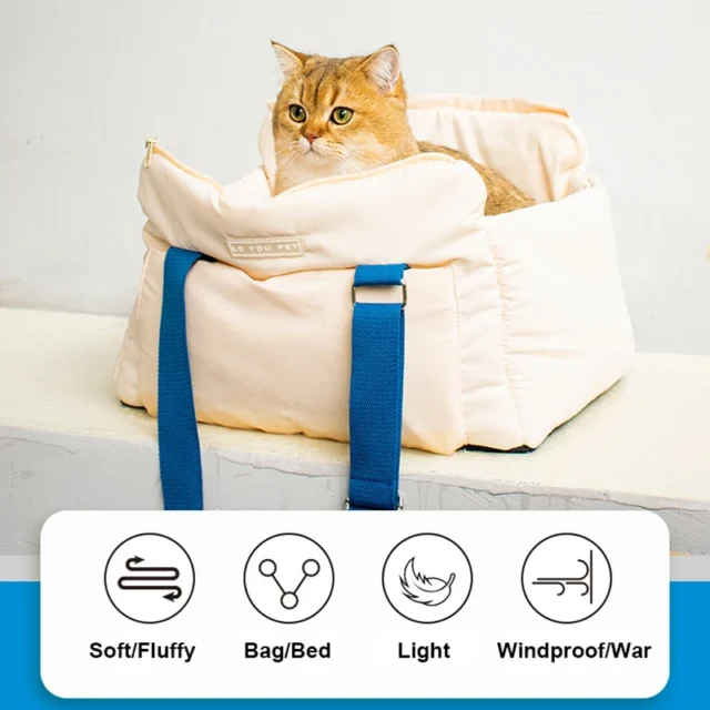 Pet Carrier Handbag For Puppy Cat Outdoor Portable Pet Travel Bag Winter Warm Pet Nest Soft Pet Shoulder Bag - Image 3