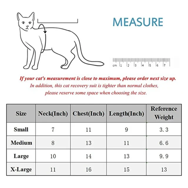 Cat Surgery Recovery Suit for Anti-licking Wounds or Skin Diseases Breathable Cat Neutering Clothing Puppy Kitten Care Clothes - Image 6