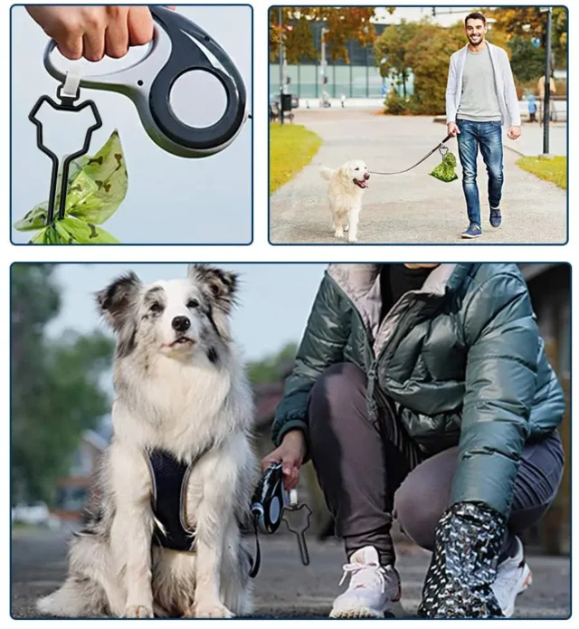 Dog Poop Bags Hands-free Clip Traction Rope Toilet Bag Dispenser Dog Poop Bag Dispenser Holder Cleaning Supplies Cat Supplies - Image 5