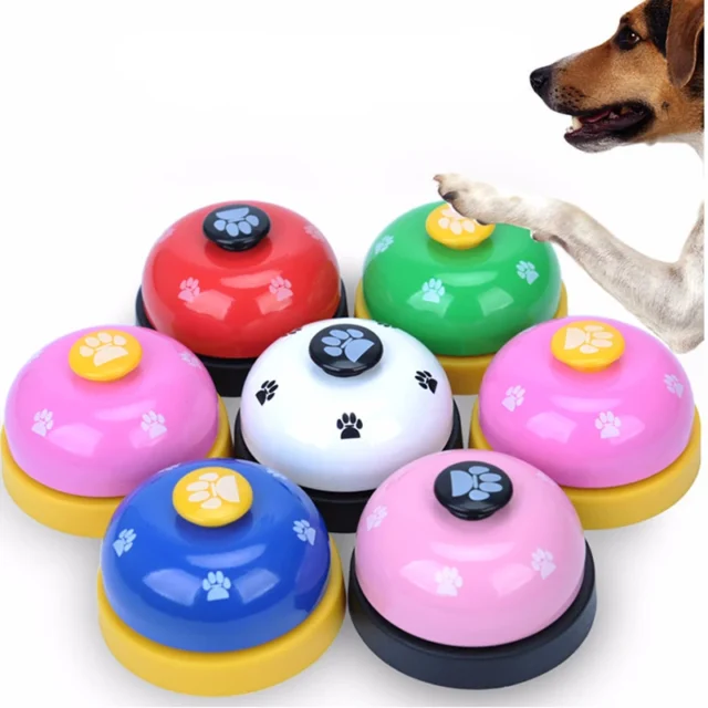 1Pcs Stainless Steel Plastic Pet Dog Cat Training Bell Metal Bell Creative Paint Pet Toys Training Call Bell Dog Cat Toys - Image 2