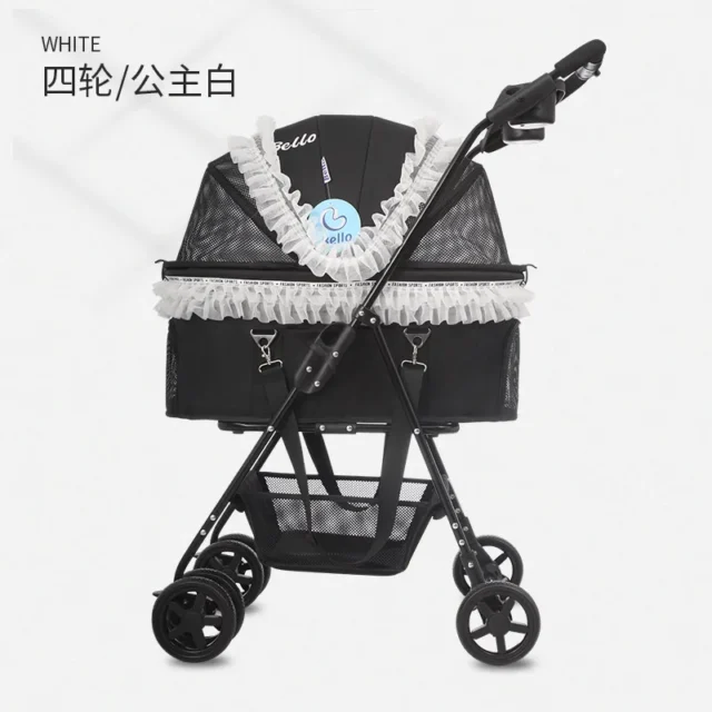 Princess series car bag split universal wheel cat and dog cart pet cart - Image 2