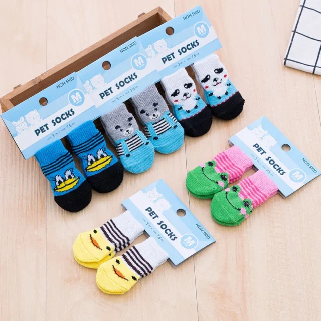 Dog Anti Slip Sock Pet Clothing Colorful Cutedog Socks Non-Slip Foot Covers Pet Knits Socks Softpuppy Dog Socks Pet Supplies