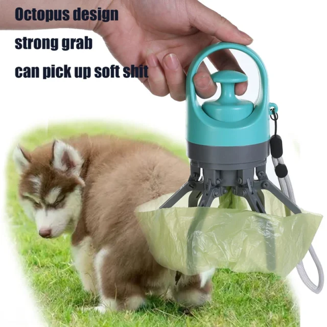 Benepaw Portable No-Touch Dog Pooper Scooper Built-in Poop Bag Dispenser Lightweight Claw Pet Waste Picker Quality Lanyard - Image 2