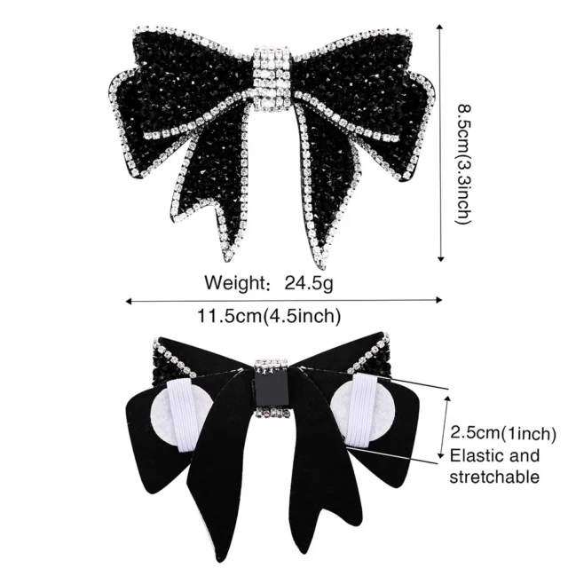 Boutique Dog Collar Charms with Rhinestone Diamond Grooming Slidable Dog Bows For Small Medium Large Dog Collar Pet Accessories - Image 2