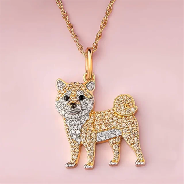 Exquisite and Cute Shiba Inu Pendant Necklace for Women Elegant Pet Puppy Jewelry Animal Accessories Memorial Gift for Dog Lover - Image 2