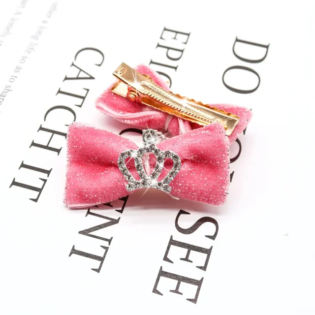 10PCS Glitter Dogs Bow Hairpin Puppy Crown Bow Clips for Dog Queen Cat Dog Hair Clip Dog Hair Accessories Pet Supplies - Image 5