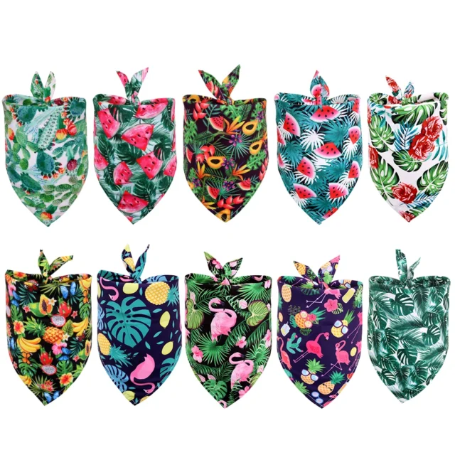 30 Pcs Comfortable Soft Bandanas For Dog Fruit Printing Pet Dog Cat Bandanas Scarf Dog Polyester Bandanas Dog Accessories