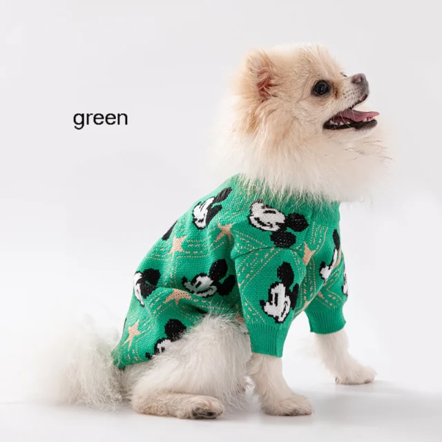 Disney New Dog Sweater 100% Cotton Comfortable Knit Winter Dog Coat Outdoor Warm Dog Christmas Clothes Fashion Pet Clothes - Image 2