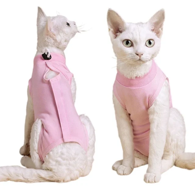 Cat Weaning Suit Anti-licking Recovery Clothes After Surgery Soft Puppy Kitten Jumpsuit Cat Sterilization Suit Pet Vest Clothing - Image 3