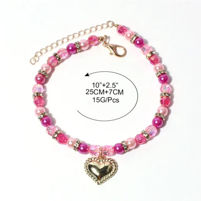 Rhinestone Pet Collar Puppy Dog Cat Imitation Candy Color Pearl Necklace Pet Accessories Lovely Fashion Pets Dogs Cats Collar - Image 6