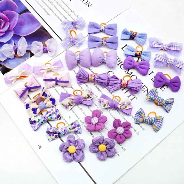 20PCS Pet Cat Dog Bows Puppy Grooming Bows For Dogs Hair Accessories Decorate Hair for Small Dog Hair Rubber Band Dog Supplies - Image 6