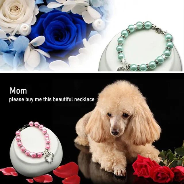 Pet Dog Cat Diomand Collar Pet Pearl Necklace Decoration Cat Dog Jewelry High Quality Love Pendant Gift for Dog Cat Accessories - Image 6