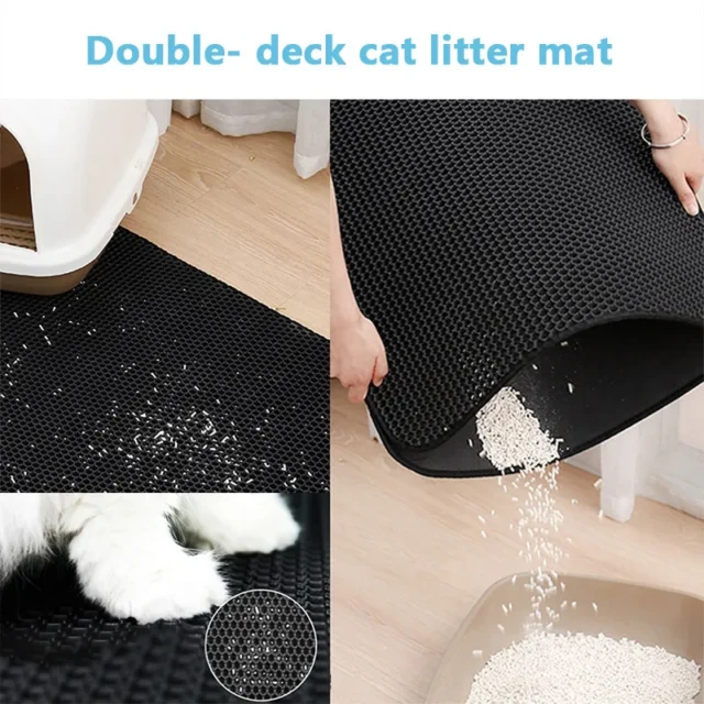 Waterproof Pet Cat Litter Mat Double Layer Pet Litter Box Mat Non-slip Sand Cat Pad Washable Bed Mat Clean Pad Products - Image 5