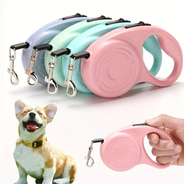 Retractable Dog Leash Automatic Traction Rope for Medium and Small Dogs and Cats Perfect for Outdoor Travel and Walking