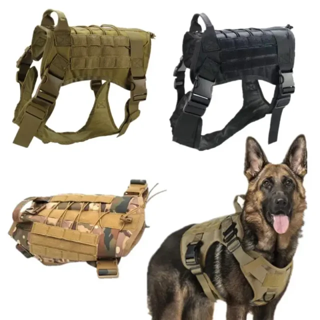 Tactical Dog Suit 1000D Nylon Anti-Splash Outdoor Dog Chest Braces, Large Dog, German Shepherd Horse, Golden Retriever Clothing