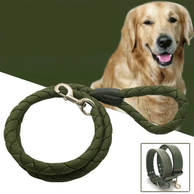 Fashion US Tactical Military Adjustable Dog Training Collar Nylon Leash Metal Buckle Dog Collar Leash Pet Supplies - Image 2