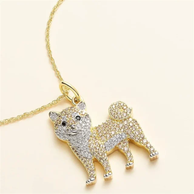 Exquisite and Cute Shiba Inu Pendant Necklace for Women Elegant Pet Puppy Jewelry Animal Accessories Memorial Gift for Dog Lover - Image 3