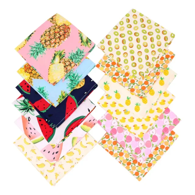 30 Pcs Soft Cotton Bandanas For Dog Summer Fruit Printing Triangle Adjustable Scarf Dog Bandanas Pet Dog Grooming Accessories - Image 3