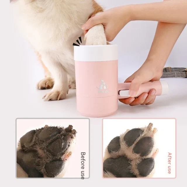 Detachable Dog Paw Cleaner Cup with Soft Silicone Brush Cleaning Tool Cat Puppy Dirty Foot Quickly Wash Bucket Pet Clean Supplie - Image 2