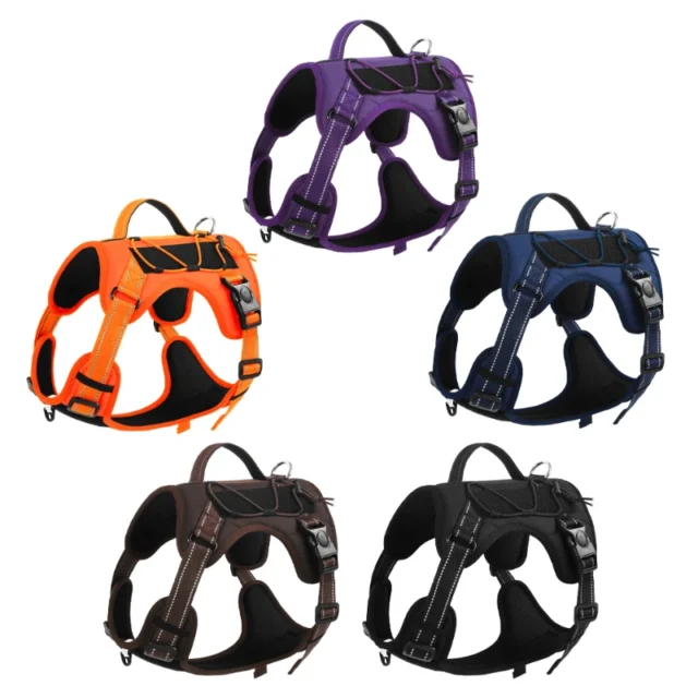 Durable Large Dog Vest Harness Explosionproof Tactical Pet Chest Straps Labrador Greyhound Reflective Harnesses Dogs Accessories - Image 5