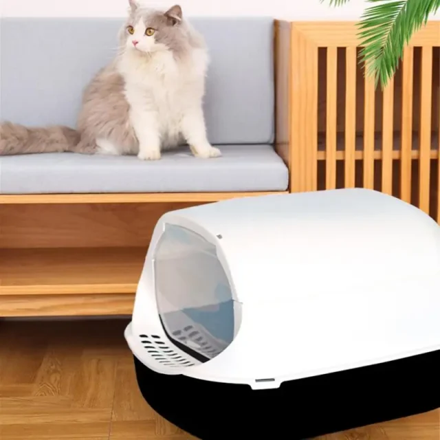 New Fully Enclosed Cat Litter Box With Shovel Pet Litter Box Large Capacity Cat Toilet Litter Box Closed Sandbox Pets Supplies - Image 4