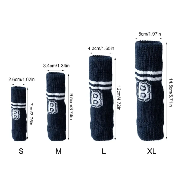 new 4 Pieces Dog Socks for Small Dogs Knitted Warm Knee Pads Pet Puppy Doggie - Image 6