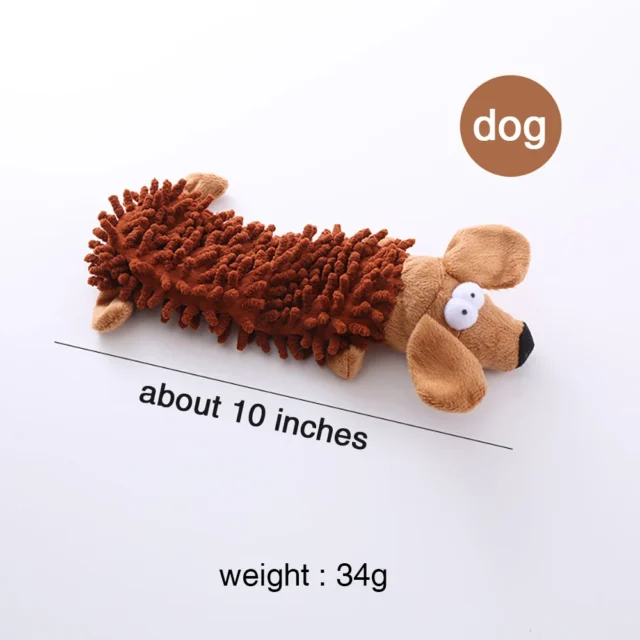 Cute Pet Dog Plush Toy Dogs Chew Toys Animal Shape with Squeaky Durable Funny Cleaning Teeth Toys for Small Dogs Puppy Products - Image 5