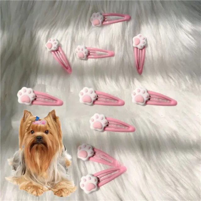 Paw Shape Pet Hairpins BB Clip Cat Dog Hair Clip Pin Barrette Accessories Hairgrip Headdress Dog Hair Grooming