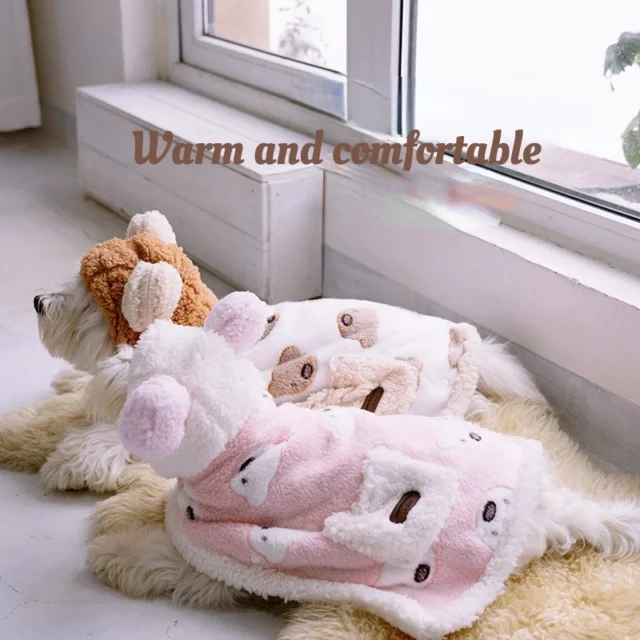 Winter Pet Dog Clothes Cloak Blanket French Bulldog Puppy Warm Windproof Jacket Dog Clothes for Small Dogs Chihuahua Dog Coat - Image 2