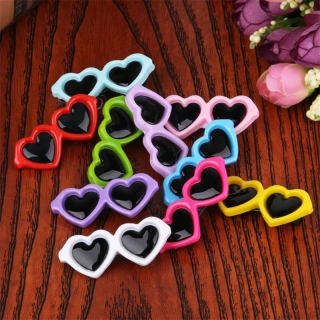 New Pet Lovely Heart Sunglasses Hairpins Pet Dog Bows Hair Clips for Puppy Dogs Cat Yorkie Teddy Pet Hair Decor Pet Supplies 1pc - Image 4